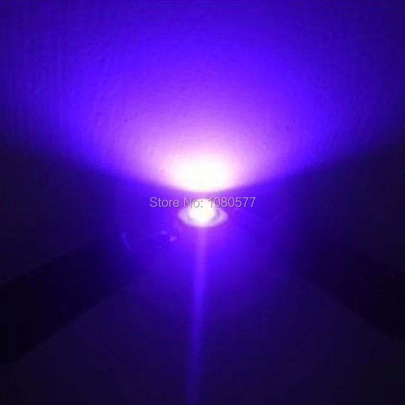 Imagem -03 - Grânulos de Luz uv Led de Alta Potência Chip Ultra Violeta Led Roxo 3w 360nm 365nm 380nm 390nm 395nm 400nm 405nm 430nm 10100 Pcs