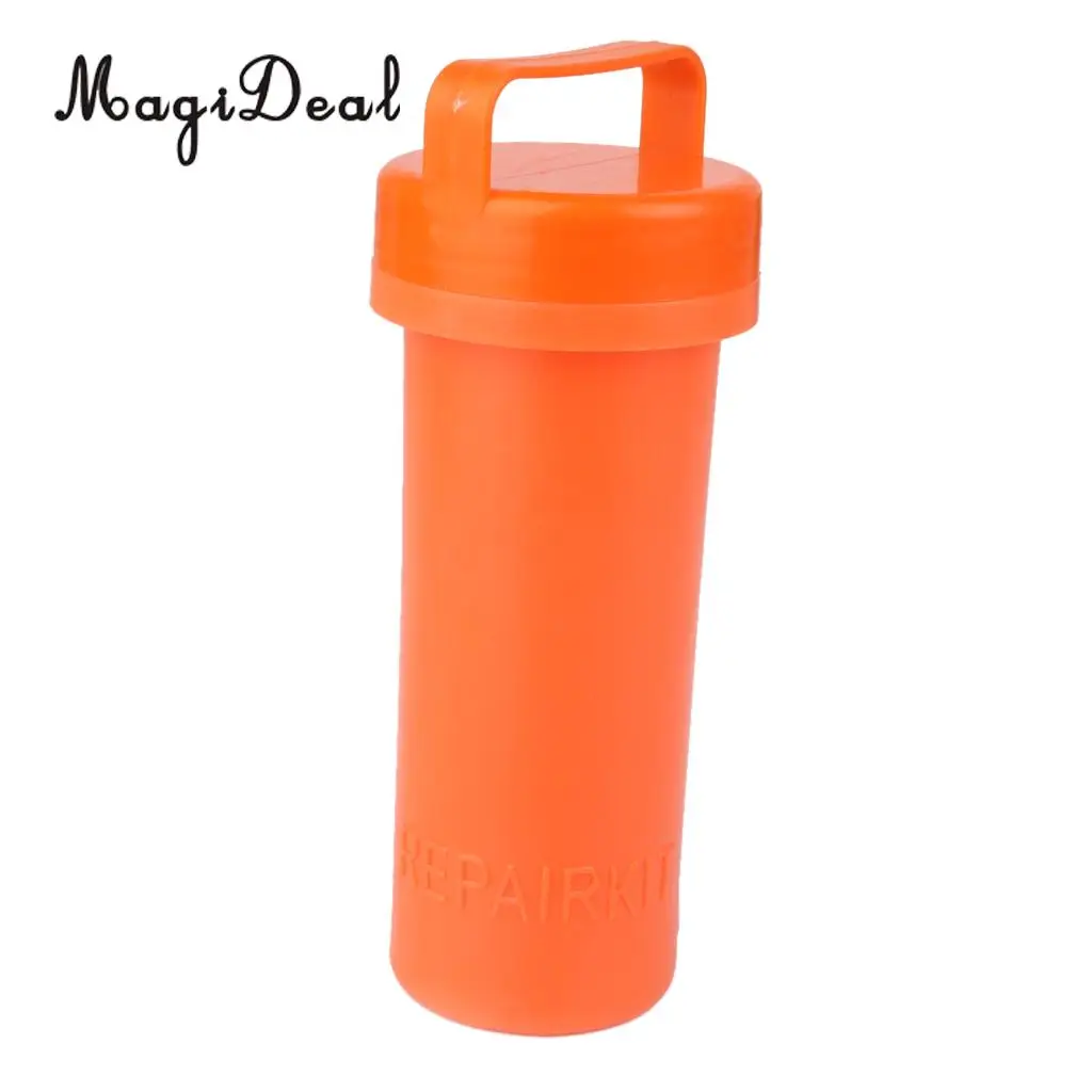 MagiDeal Kit de reparación duradera marina, cubo contenedor para Kayak, bote de goma inflable, naranja, accesorios para bote Yatch