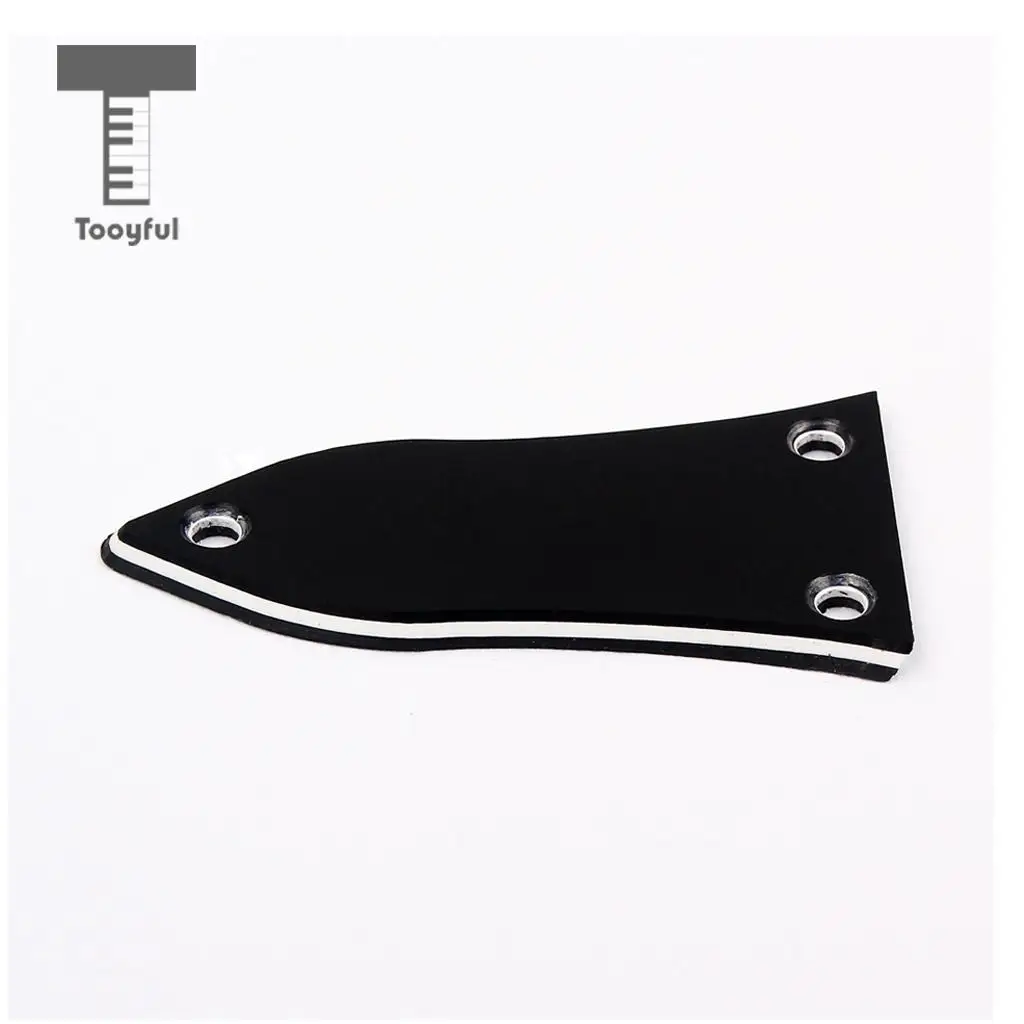 Tooyful Durable 3ply Plastic 2mm Thickness Truss Rod Cover 3-hole with 3 Mounting Screws Set Guitar Parts