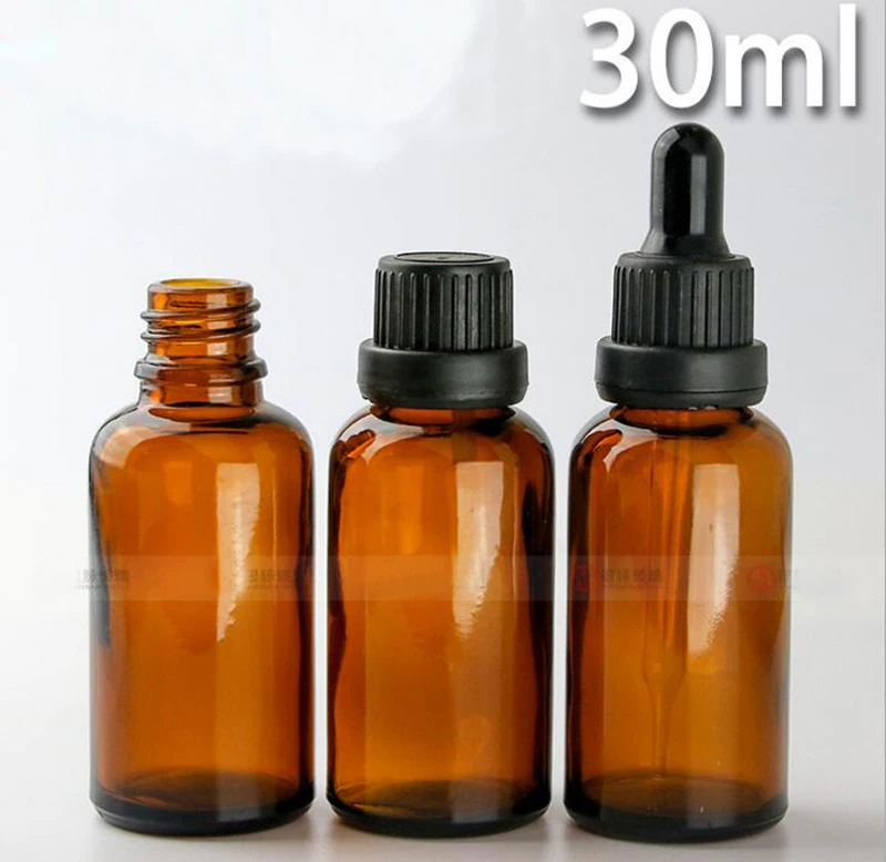 Free Shipping 330pcs/Lot 30ml Glass Dropper Empty Bottle Amber Glass Essential Oil Bottles With Variety Caps And Tip Dropper