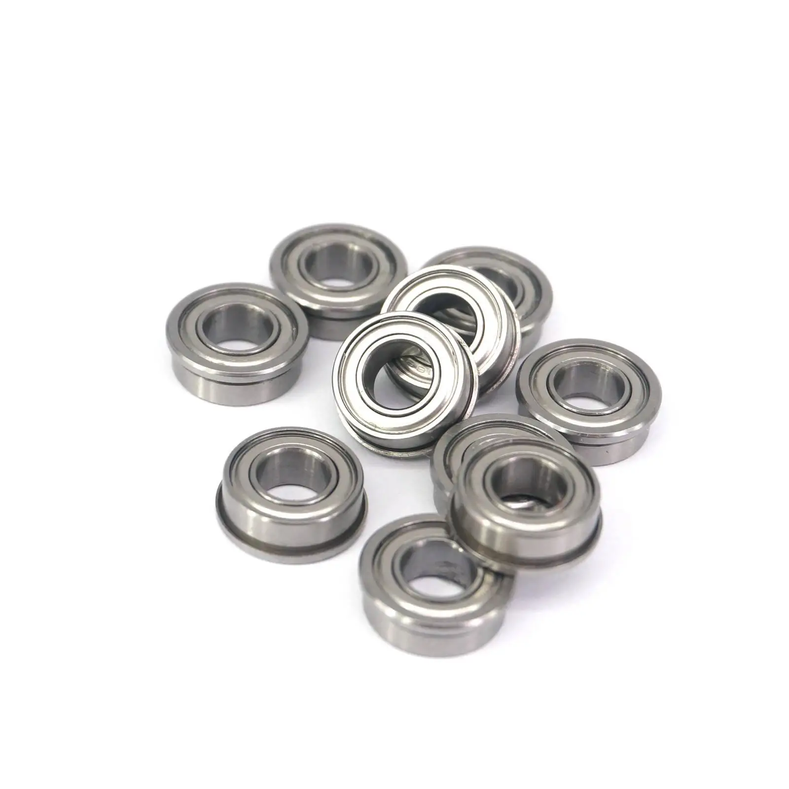 FR188ZZ 1/4〃x1/2〃x4.762mm ABEC1 Inch Flange Bearing Shielded Deep Groove