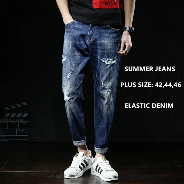Jeans Mens Plus Sizes 44 Men Denim Jeans Harem Pants Jeans Fit Mens Harem Pants Jeans Aliexpress