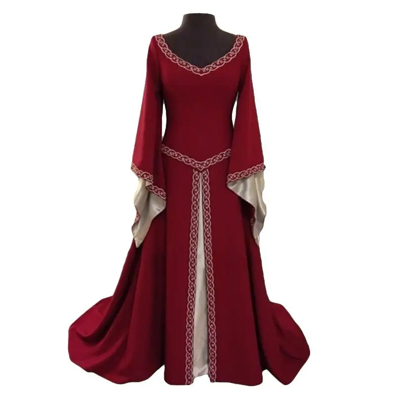 

Ramadan Abaya Muslim Women Party Dress Vintage Long Robe Cocktail Gown Middle East Turkish Oman UAE V-neck Swing Dresses Fashion