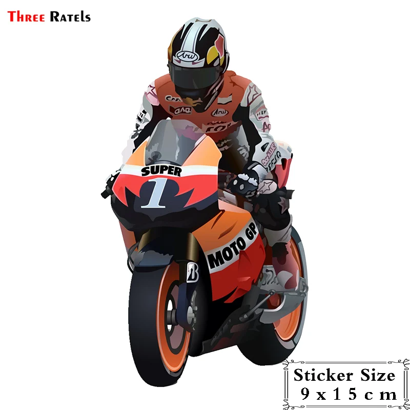 Three Ratels TRL658# 9x15cm Funny Car Sticker Respect For Bikers On Board Motocyclist Colorful  Stickers And Decals