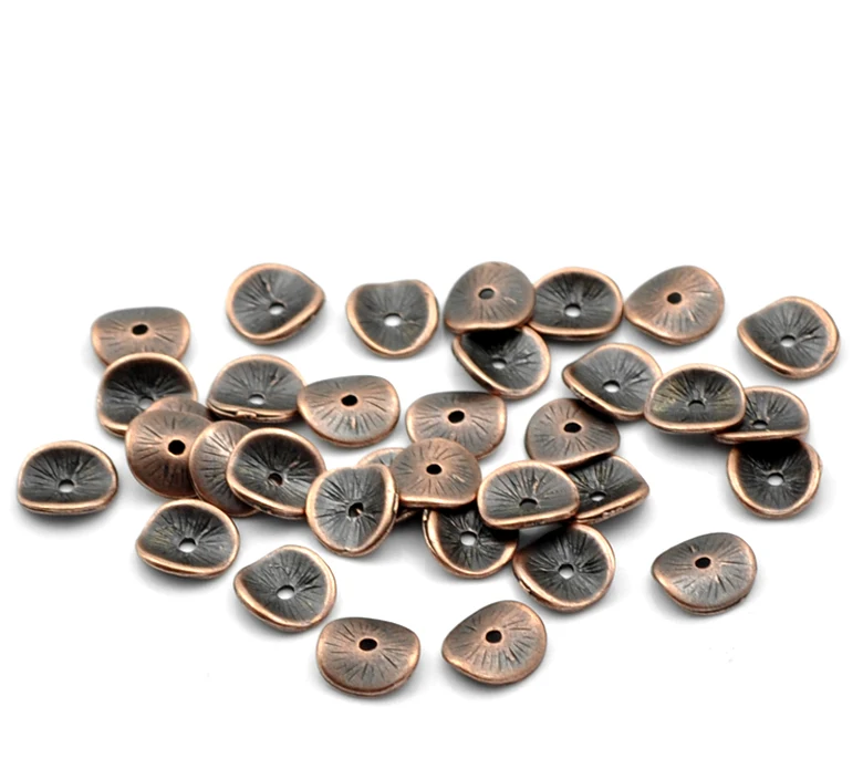 Spacer Beads Twist Round Antique Copper 10x9mm,100PCs   (B22568)