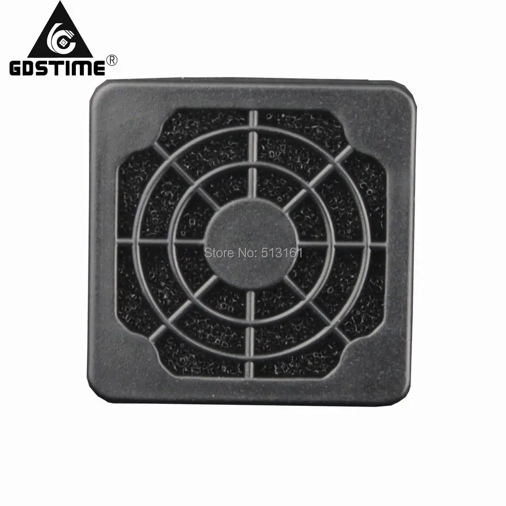 50 шт. Gdstime 4 см 40 мм черный пластиковый пыленепроницаемый фильтр Защитная крышка для ПК ЦП компьютерная очистка Вентилятор охлаждения