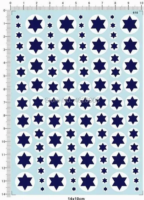 تفاصيل حتى جميع المقاسات IAF Air Force Fighter Markings Model Kit Decal