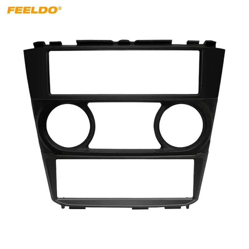 FEELDO Car 1Din Dashboard Radio Panel Fascia Frame For Nissan N16/Fb15/2Stereo Frame Plate Bezel Installation Trim Kit