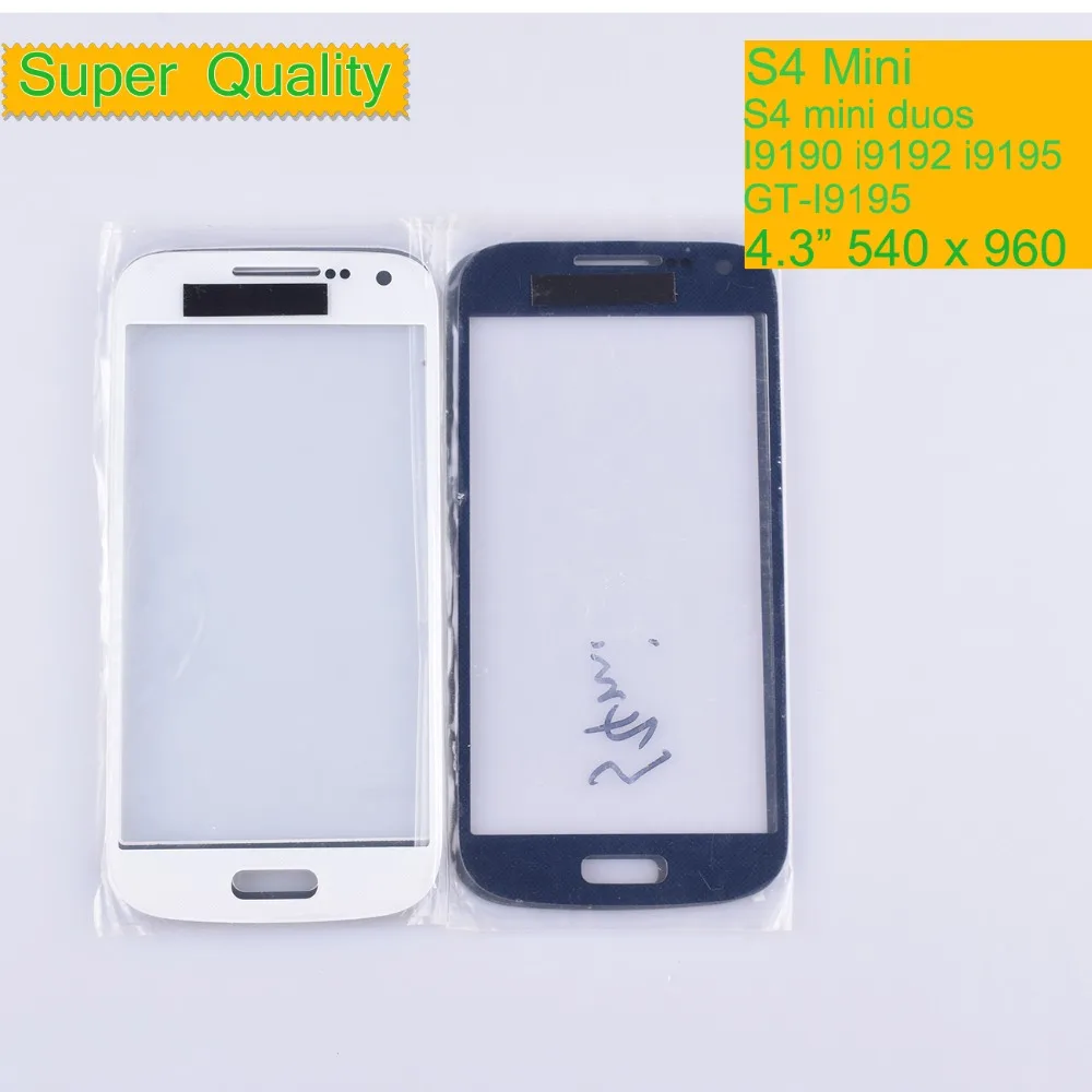 

10Pcs/Lot For Samsung Galaxy S4 Mini i9190 i9195 i9192 Touch Screen Front Glass Panel TouchScreen Outer Glass Lens