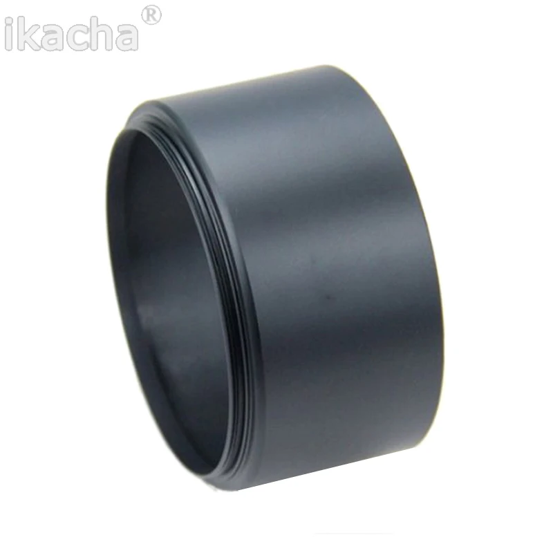 Black 55mm Professional Telephoto Metal Lens Hood 55mm Screw In 55mm Filter Thread