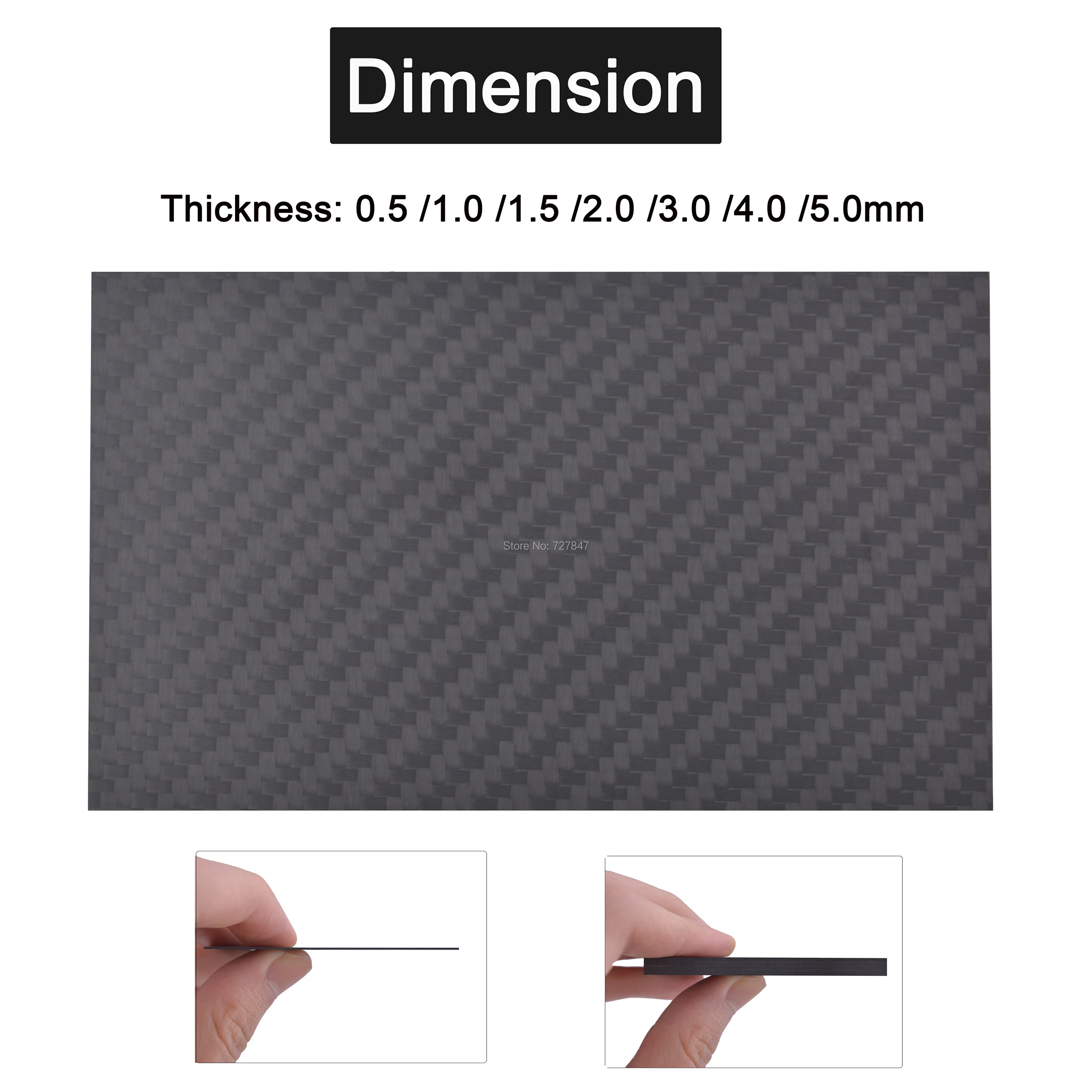 125mm X 75mm Real Carbon Fiber Plate Panel Sheets 0.5mm 1mm 1.5mm 2mm 3mm 4mm 5mm thickness Composite Hardness Material