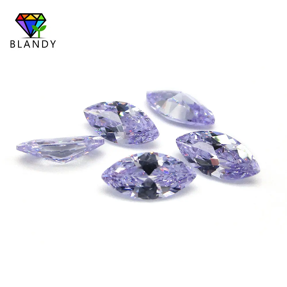 White CZ Stones 5A Grade 1.5x3~4*8mm Marquise Cut Garnet, Black, Olive, Purple, Lavender, Pink Cubic Zirconia Stone For Jewelry