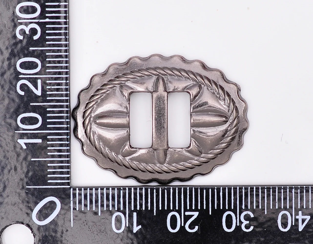 5X DIY Flower Engraved Sliver Western Saddles Leathercraft Slotted Conchos 32*24mm