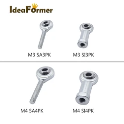 1/5pcs SA4PK SA3PK Male SI3PK SI4PK Female Fisheye bearing M3/M4 Right Thread Rod End Joint bearing for 3D printer parts