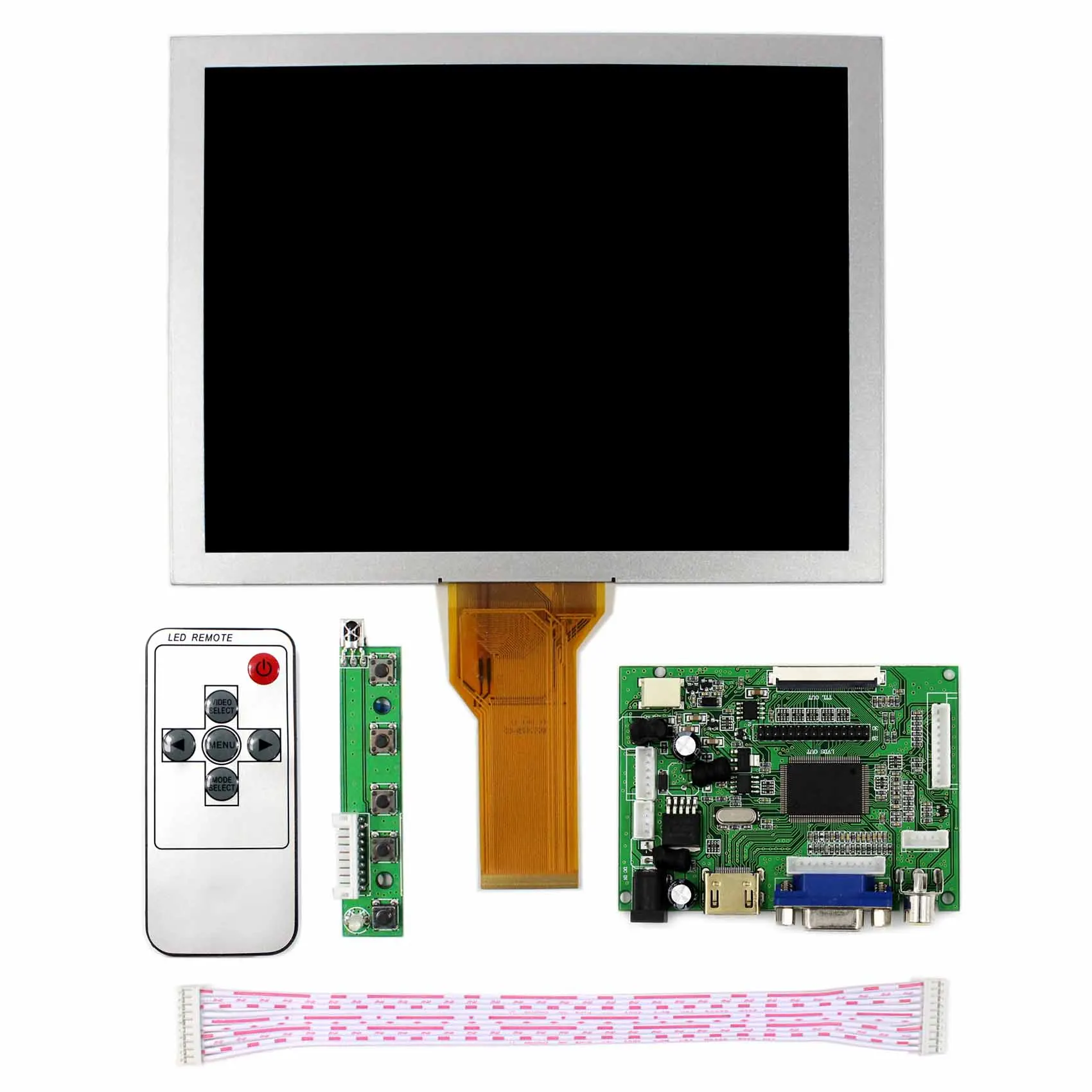 8inch LCD Panel EJ080NA-05B HD MI VGA 2AV LCD Controller Board 800x600 Remote Control