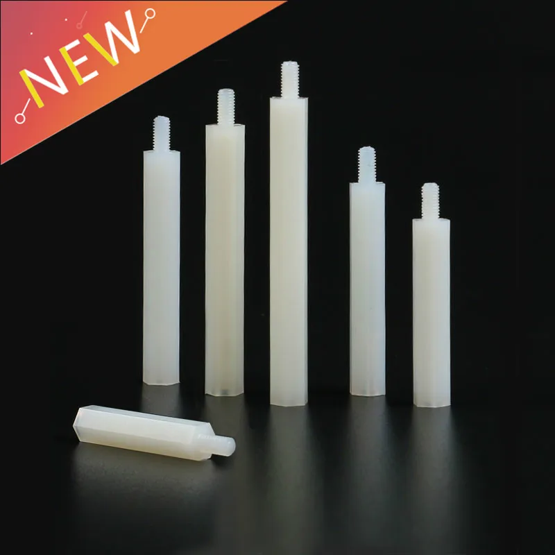 10pcs M3+6mm Spacing Screw for PCB/Computer Motherboard Hexagonal Nylon Standoff Spacers