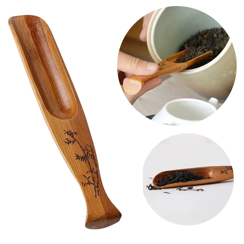 Teaware Accessories Spoon Coffee Filter Scoop Tableware Wooden Chinese Style