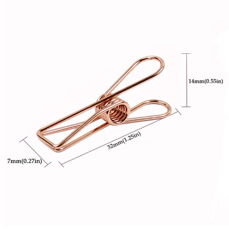 Bộ 25 Hoa Hồng Vàng Kim Loại Nhỏ Kẹp-Đa Năng Phơi Quần Tiện Ích Kẹp