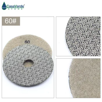 Encomenda por lixa de 3 polegadas 80mm disco de polimento galvanizado, remoção rápida de azulejos, vidros, pedra de concreto ou metal