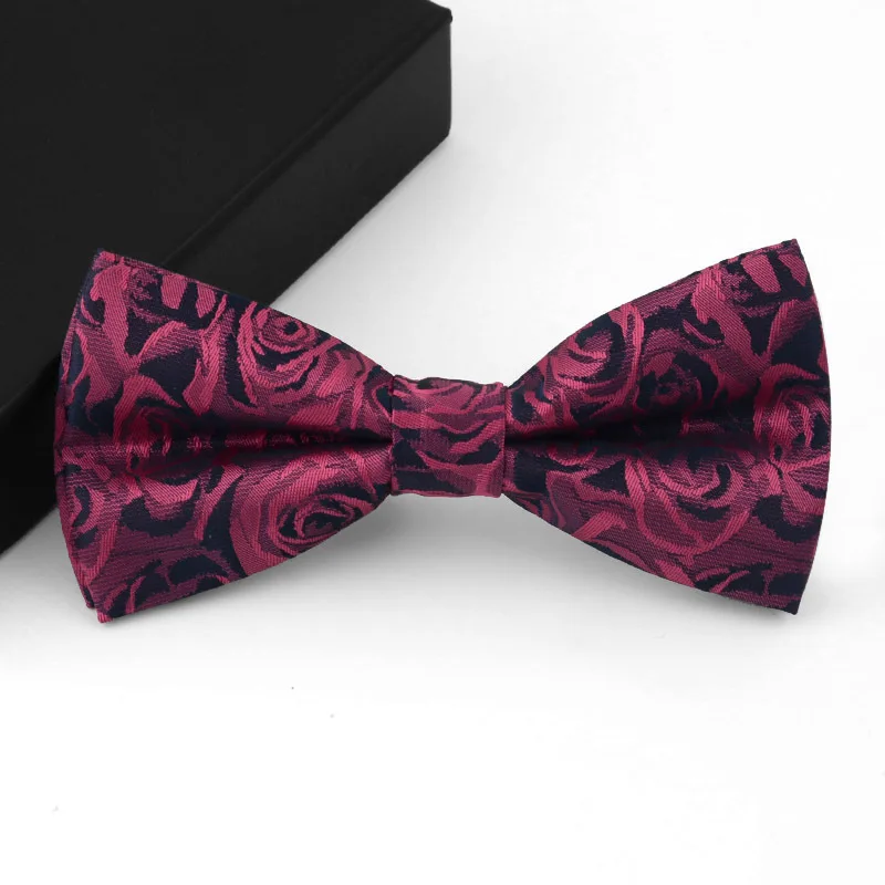 Fashion unisex suit shirt bow Korean version of the rose pattern bow tie