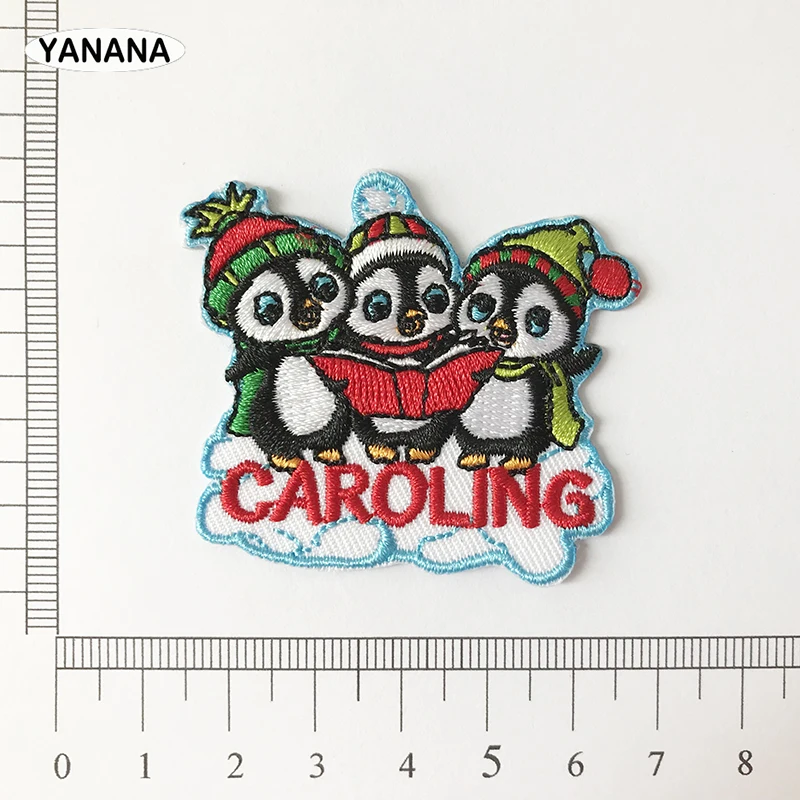 penguin singing caroling Clothing Decoration Patch Iron on Clothing