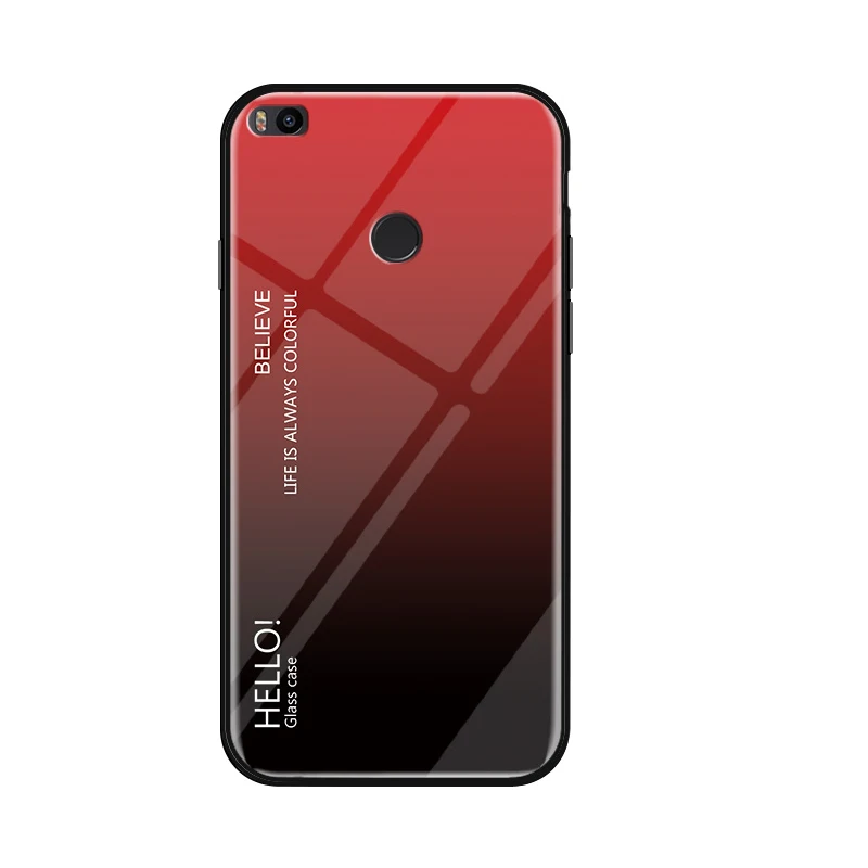 Luxury Tempered Glass Cases For Xiaomi Mi Max 3 Case Gradient Soft Silicone Frame Back Cover For Xiaomi Mi Max 2 MIMax2 Max3