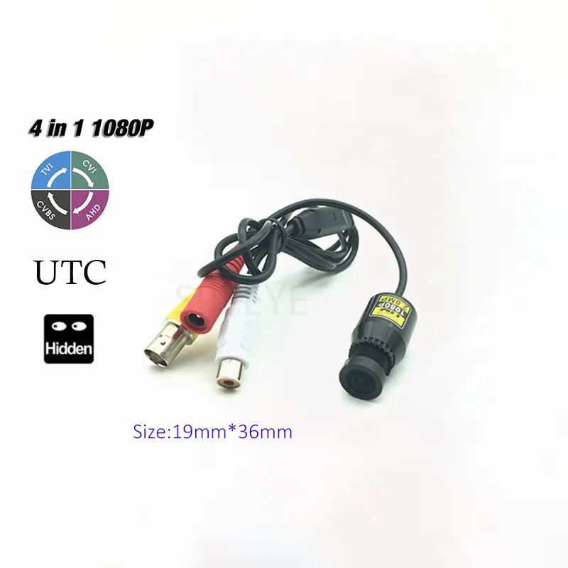 

Miniature Bullet Sony IMX323 1080P Mini Bullet AHD/TVI/CVI/CVBS Video Output UTC 4 IN 1 Wide Angle Ahd Micro Camera With Bracket