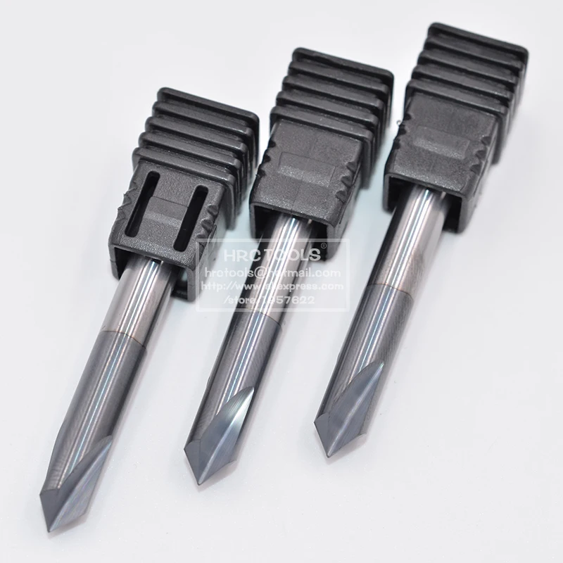 T7-6Dx60ax50L Shank 6mm 3 Flutes Carbide Chamfer EndMill 60 Degree End Milling Cutter Bit