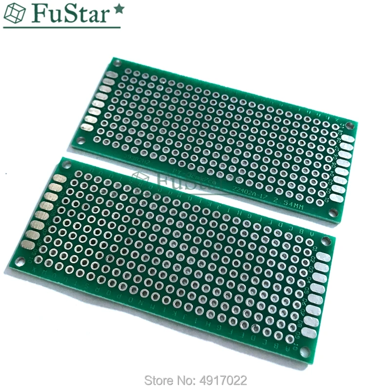 3*7 cm Glass Fibre Universal Circuit Board Connector 5pcs 3x7cm Double Side Prototype PCB Universal Printed Circuit Board FR-4