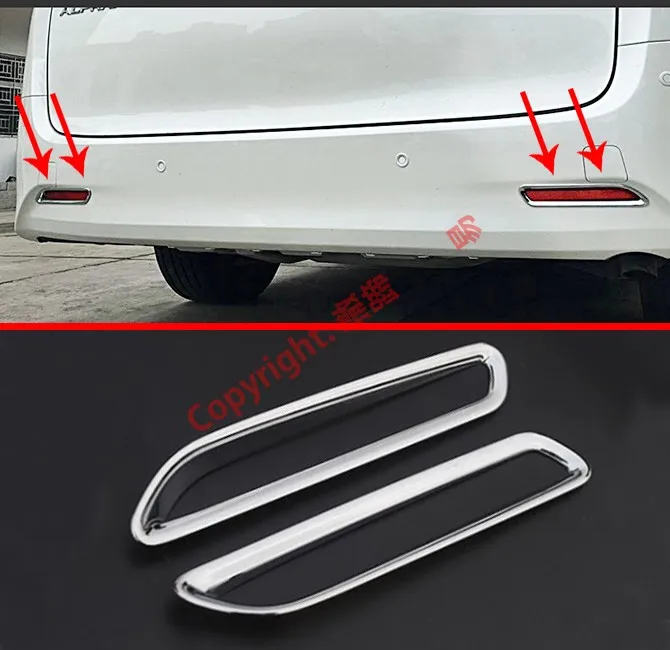 

ABS Chrome Rear Fog Light Cover Trim For Toyota Alphard Vellfire AH30 2016 2017 2018 2019 Car Accessories Stickers W4