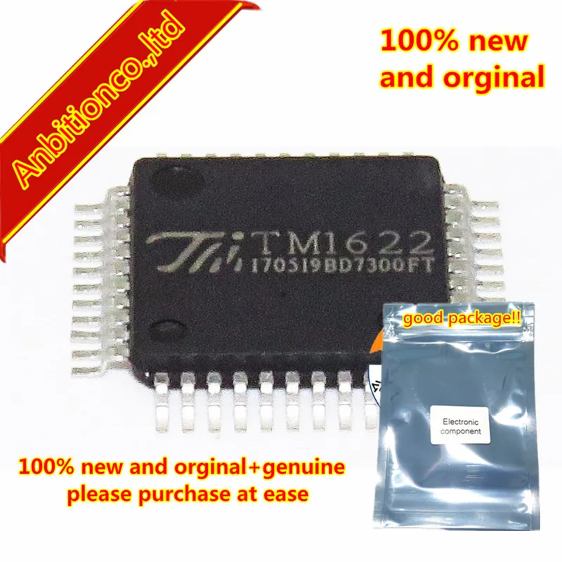 10pcs 100% new and orginal TM1622 QFP44 LCD powered chip drive in stock