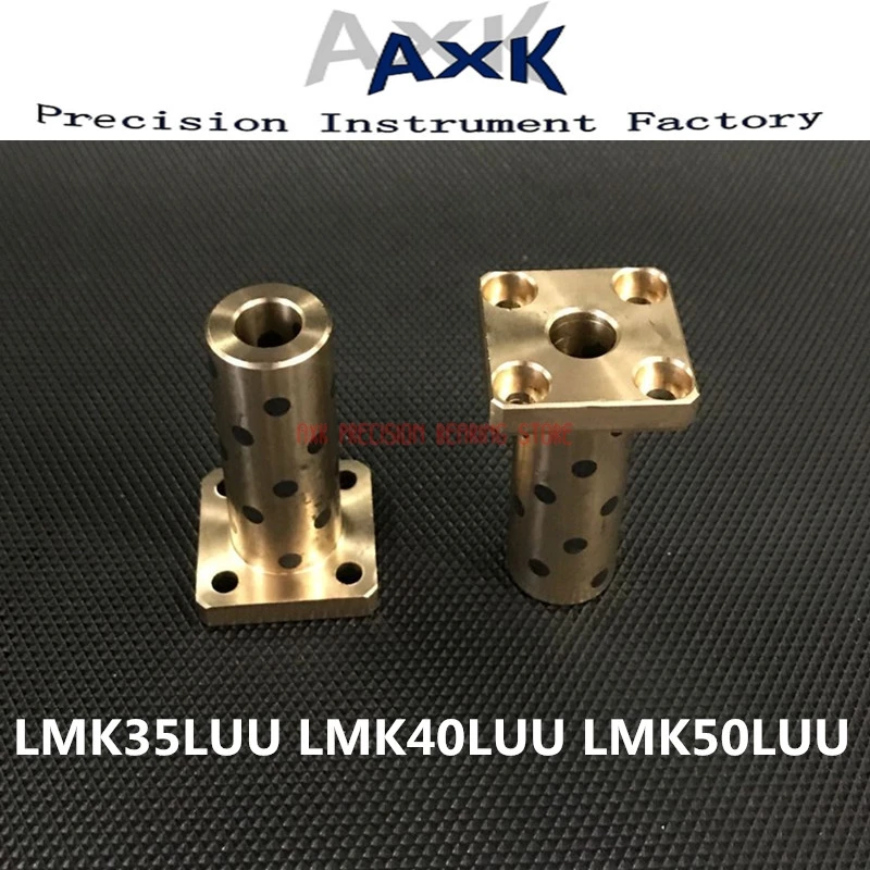 

Linear Rail Lmk35luu Lmk40luu Lmk50luu Flange Bearing Linear Bush Cnc Parts Jdb Solid Embedded Graphite Self-lubricating Oil