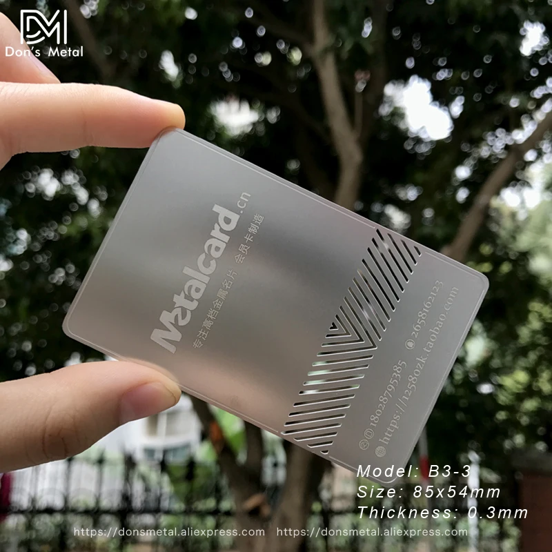 High-grade metal business card stainless steel membership card custom stainless steel business card metal card custom