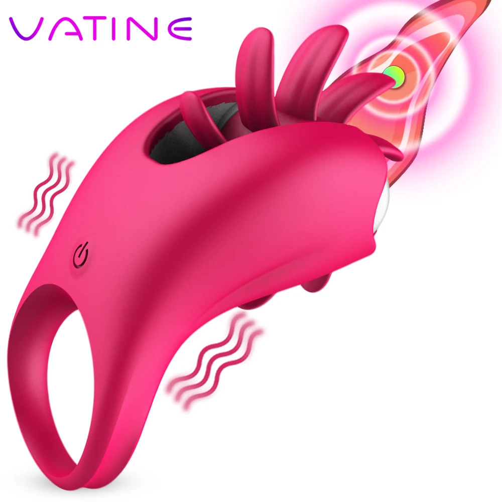 VATINE Rotation Oral G-spot Massage Tongue Licking Vagina Clitoris Stimulate Penis Vibrator