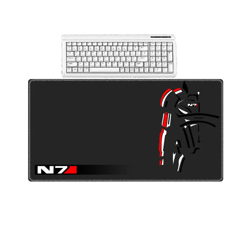 XGZ 2021 Precision Seam Rubber Mouse Mat Can Be Repeatedly Washed Mass Effect Large Size Gaming Mousepad N7 Player Pads Keyboard