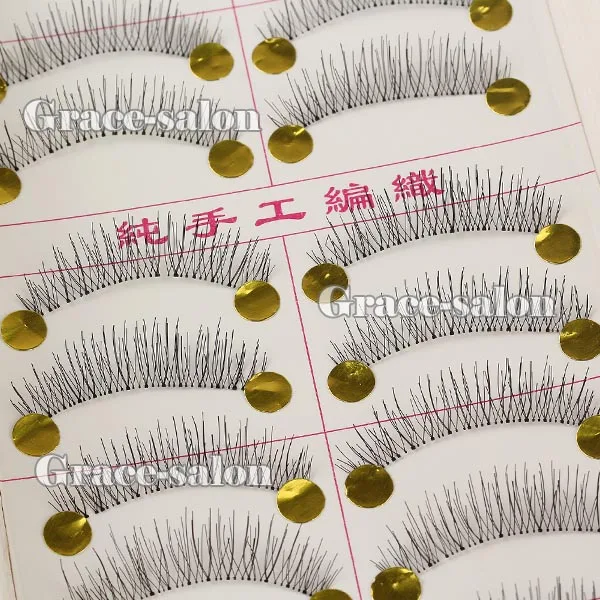 10 par makijażu naturalne długie ręcznie robione miękkie sztuczne rzęsy rzęsy wesele