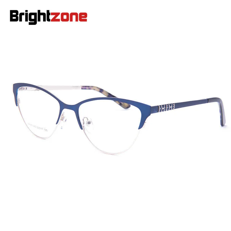 

Brightzone Fashion Stainless Steel Wide Rim Cat-eyes Full Metal Optical Frame Glasses Spectacle Frame Eyeglasses Oculos De Grau