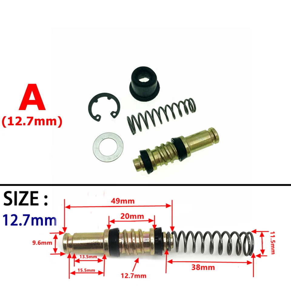 Motorcycle Clutch Brake Pump 12.7mm 11mm 14mm 16mm Piston Plunger Repair Kits Set Master Cylinder Piston Rigs Repair Accessories