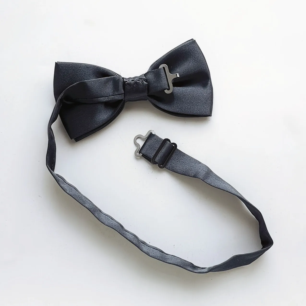 Dark gray  Color 140 cm XXL Size Big Adult Suspender Butterfly Bow tie Adjustable Suspenders Neck tie set Men Women LB054