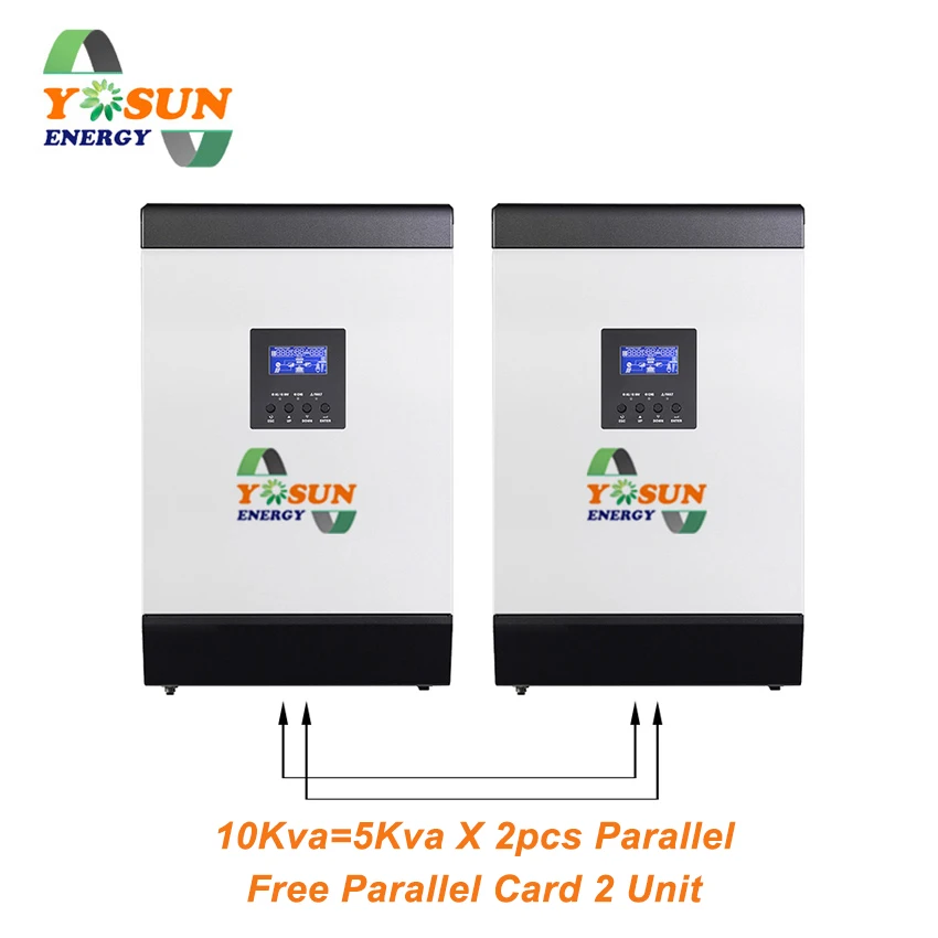 15Kva MPPT Solar Inverter 60A 12000W Pure Sine Wave Inverter 48Vdc 220Vac Off Grid Inverter Hybrid Inverter 60A Battery Charger