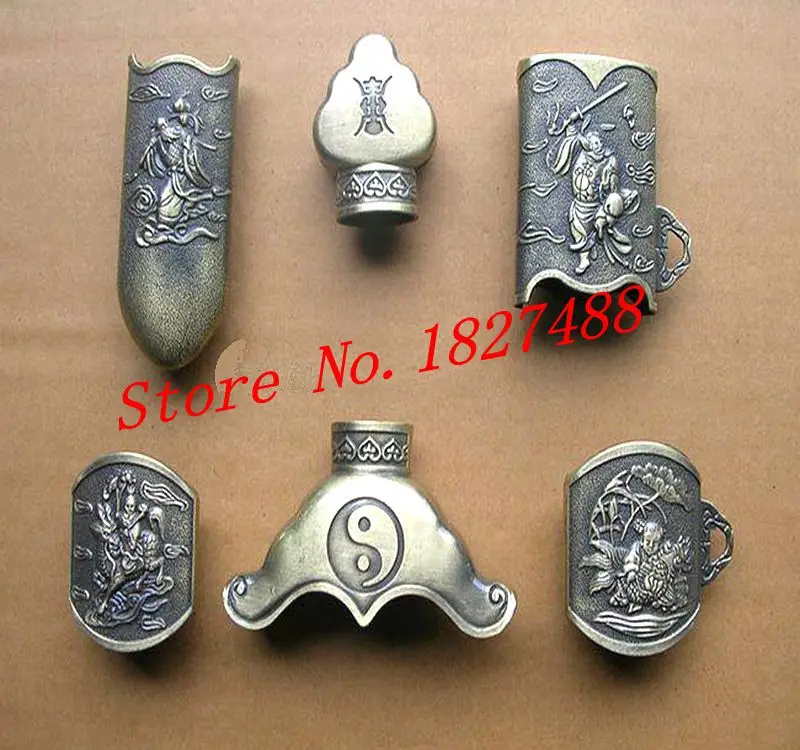 4 Style High Quality Kirsite Chinese TaiChi/WuShu Jian Sword Fitting Tai Ji Sword DIY Parts Set