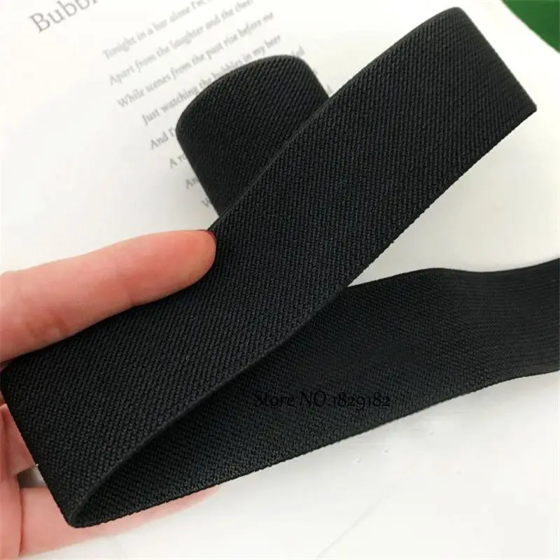 38mm Double-Sided Thickened Twill Elastic Belt 4 Meters Trousers Skirt Waistband Elastic Belt Garment Accessories Rubber Band