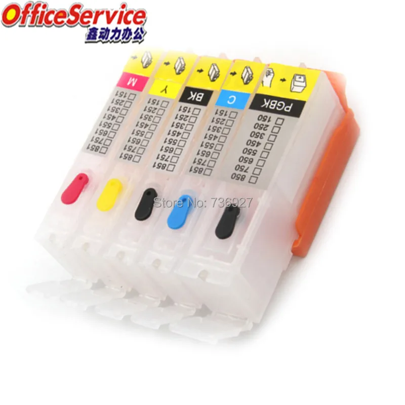 PGI-750 CLI-751 Refillable ink Cartridge For Canon MG7570 MX727 MX927 Ip7270 IX6770 MG5570 IX6870 IP8770 MG6370 MG5670 printer