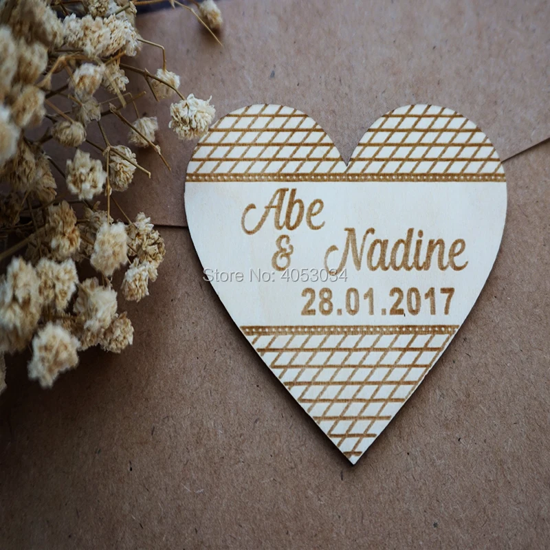 love heart style  wood magnet,Fridge Magnets ,Custom Wedding save the date magnets