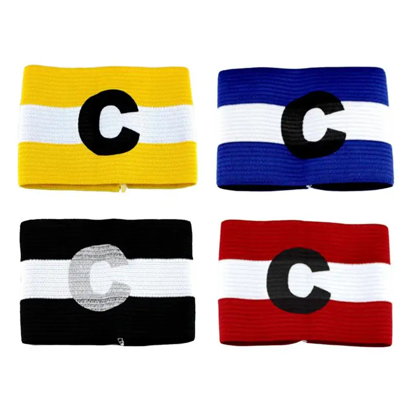 

Nylon Rubber Band Football Armbands Colored Captain Armband Team Armband Bracelet Group Cuff Team Sports Soccer Supplies