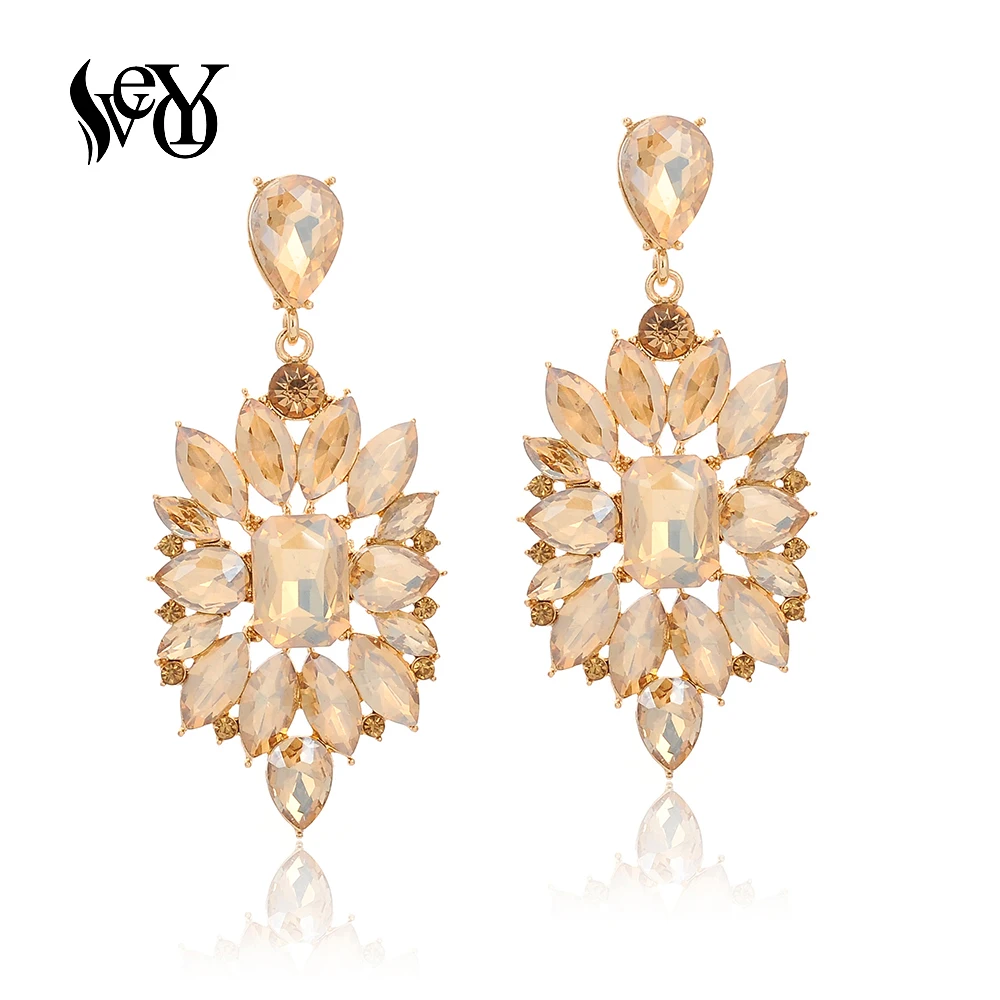 VEYO Luxury Crystal Dangle Earrings for Women Vintage Earrings Fashion Jewelry New