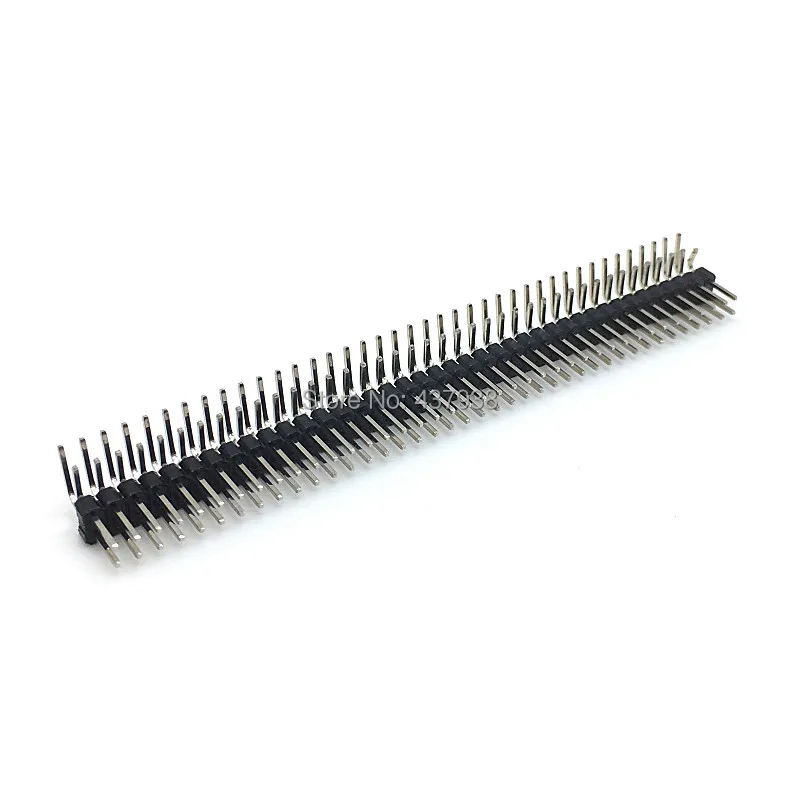 5 sztuk podwójne dwa Pin Header złącze 2.54mm 40 Pin 2x40 Pin Header męski kątowy złącze taśmy