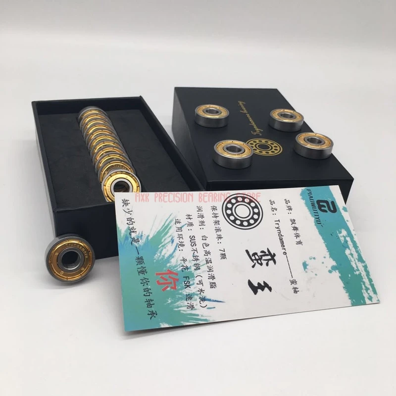 2023 New S608 608z 608 Plating Gold Color Steel Ball Roller Bearing Anti-rust Waterproof High Speed 8x22x7mm Deep Groove 608zz