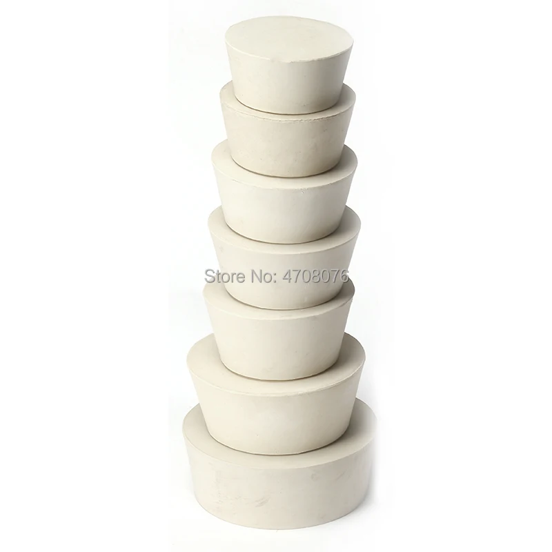 Solid rubber stopper for tube Bottle rubber cover Perforated stopper bung Closing plug Sealed lid cap Wine bottle corks 13-46mm