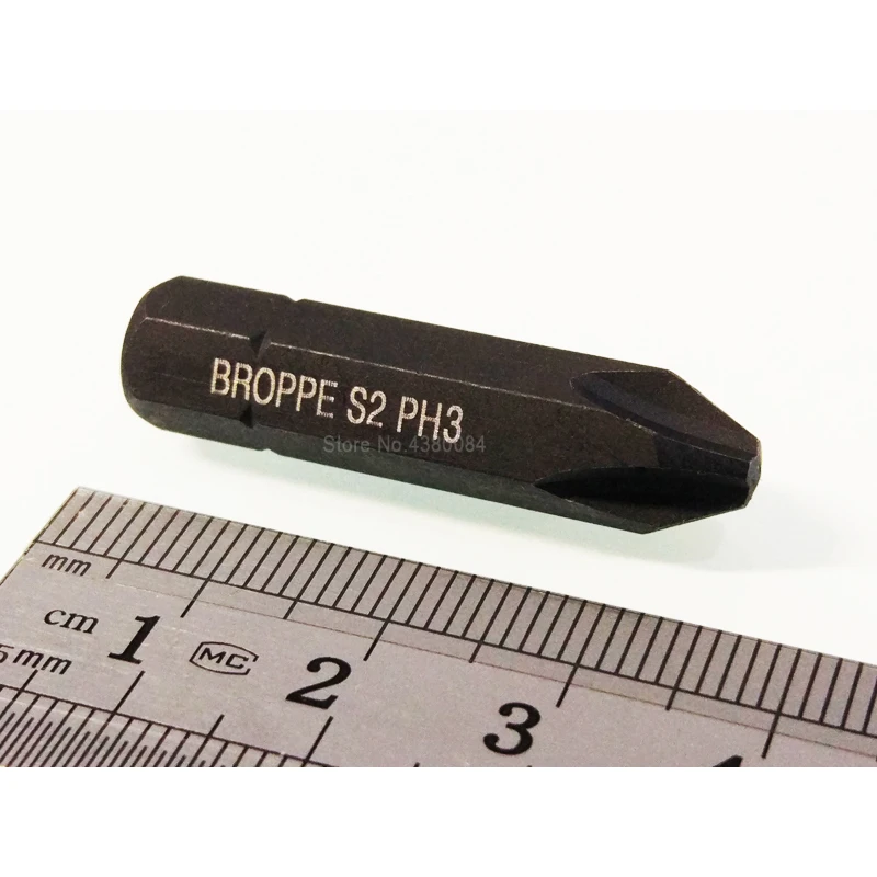 3Pcs Set 38mm Phillips Magnetitc IMPACT SCREWDRIVER Bits 8MM Hex Shank Screw Driver Bits PH1/PH2/PH3 S2 Power Hand Tools